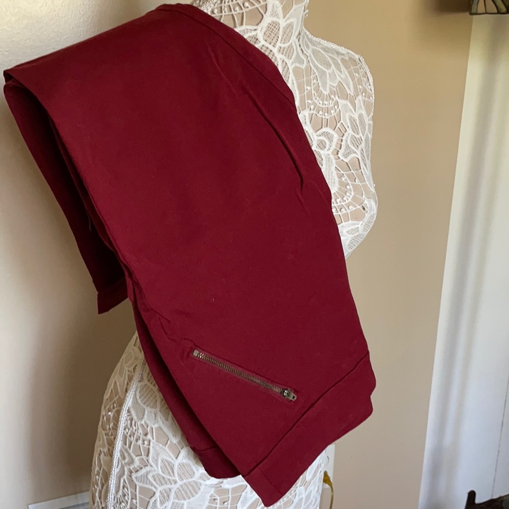 Loft Outlet Modern Skinny Ankle Pants in Burgundy